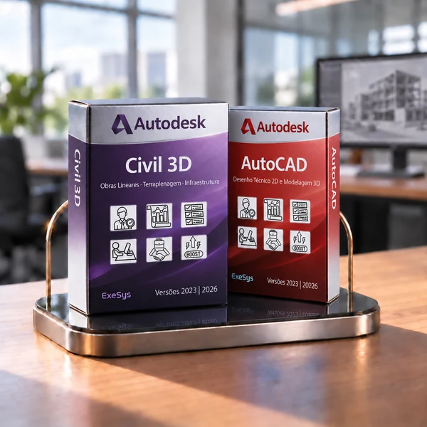 Combo Civil 3D + AutoCAD (Infraestrutura e Vias)