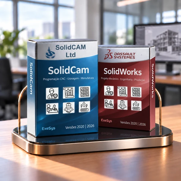 Combo SolidWorks + SolidCAM (CAM Integrado ao SolidWorks)
